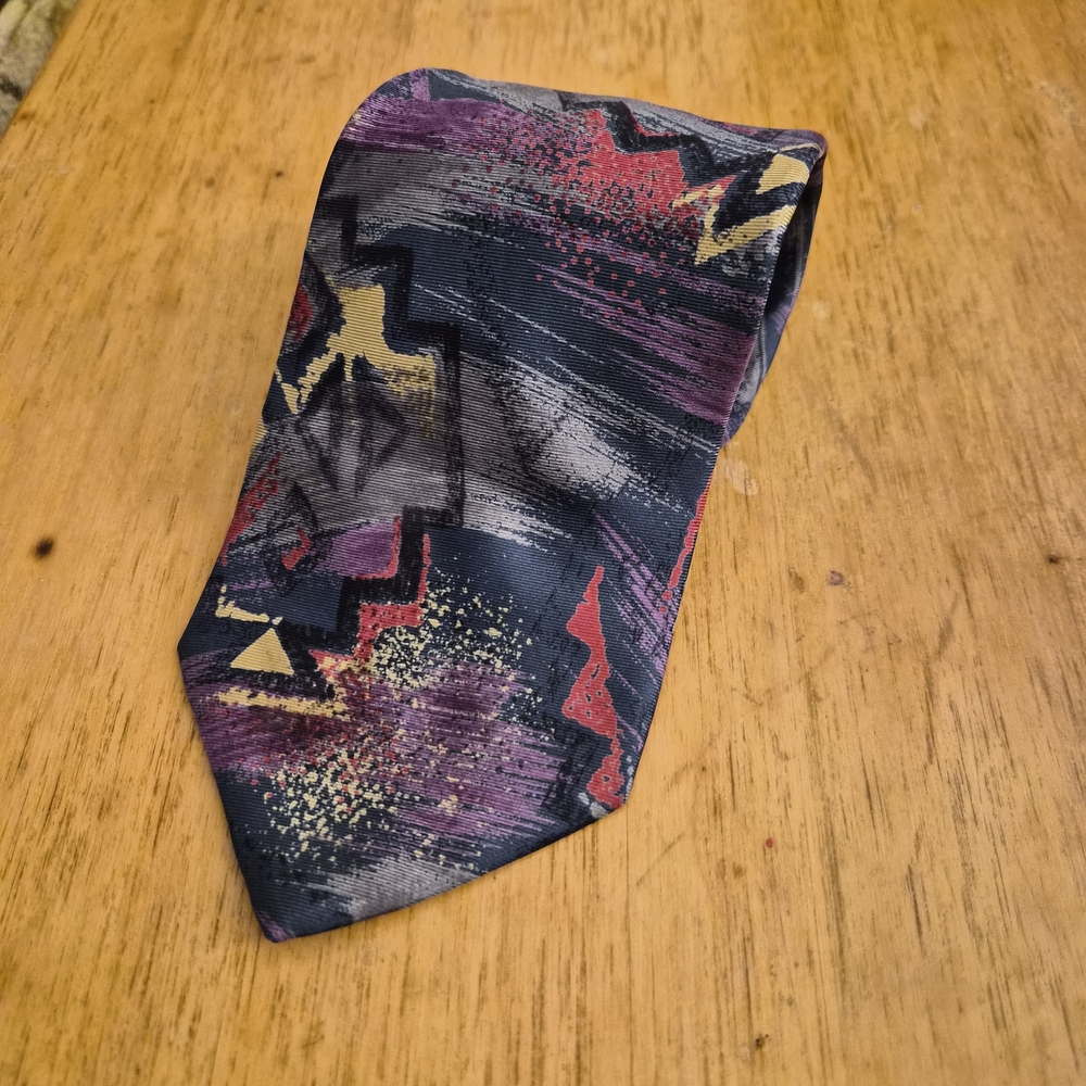 Vintage 100% Silk Stylish Multicolor Men's Tie